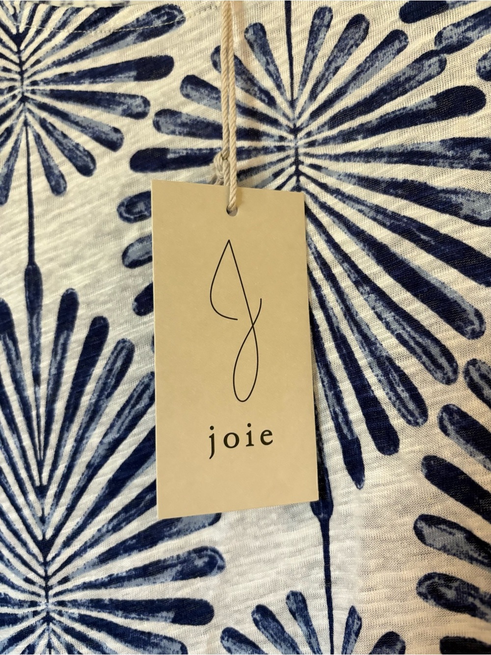 Joie Cream Top with Navy Burst Floral Print - Picture 4 of 8